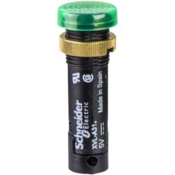 Schneider Automation - Voyant rond Ø12 - IP40 - vert - DEL intégrée - 24V - bornes - XVLA333