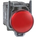 Schneider Automation - Voyant rond Ø22 - IP65 - rouge - lampe BA 9s - 230V - bornes - XB4BV44