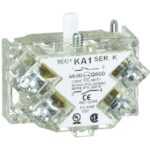 Schneider Automation - bloc contact pour bouton - 9001-K Ø 30 - 1 OF bornes protégées - 9001KA1