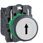 Schneider Automation - bouton-poussoir blanc Ø 22 - à impulsion affleurant - 1F - XB5AA3341