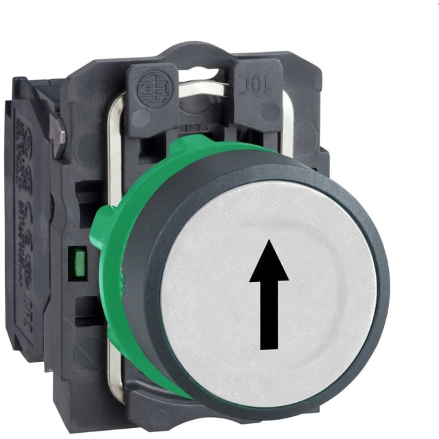 Schneider Automation - bouton-poussoir blanc Ø 22 - à impulsion affleurant - 1F - XB5AA3341 Schneider Automation - bouton-poussoir blanc Ø 22 - à impulsion affleurant - 1F - XB5AA3341