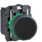 Schneider Automation - bouton-poussoir noir Ø 22 - à impulsion affleurant - 1F - XB5AA21