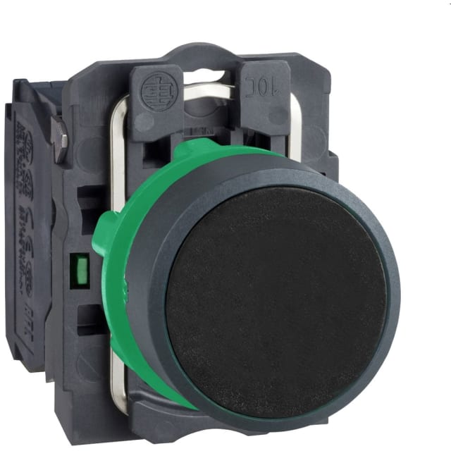 Schneider Automation - bouton-poussoir noir Ø 22 - à impulsion affleurant - 1F - XB5AA21 Schneider Automation - bouton-poussoir noir Ø 22 - à impulsion affleurant - 1F - XB5AA21