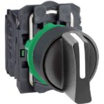 Schneider Automation - bouton tournant noir Ø 22 - à manette - 3 positions - 2F - XB5AD53