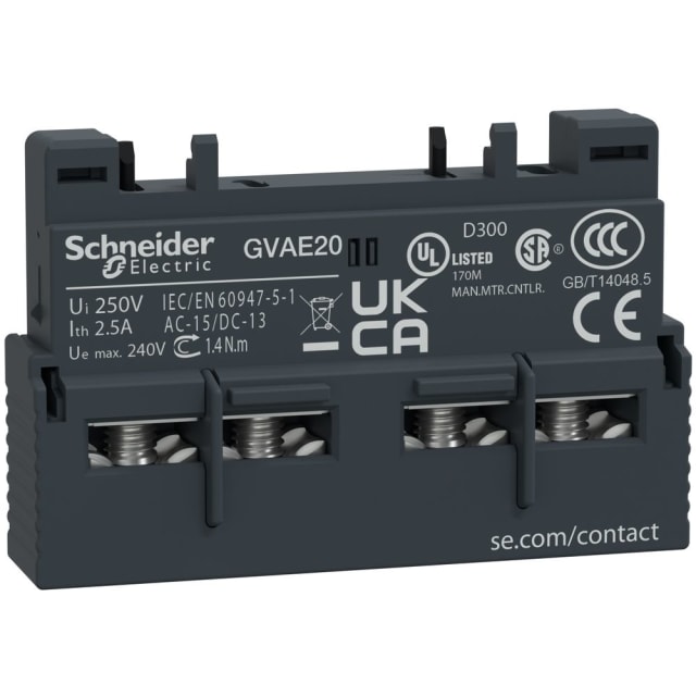 Schneider Automation - contact auxiliaire - 2 F - GVAE20 Schneider Automation - contact auxiliaire - 2 F - GVAE20
