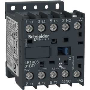 Schneider Automation - contacteur TeSys LP1-K - 3P - AC-3 440V 6 A - bobine 24 V CC - LP1K0601BD