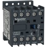 Schneider Automation - contacteur TeSys LP4-K - 3P - AC-3 440V 12 A - bobine 24 V CC - LP4K1210BW3