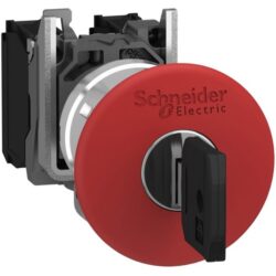 Schneider Automation - coupure d'arrêt d'urgence rouge Ø40 déclenchement de clé de verrouil. Ø 22 1NC - XB4BS9442