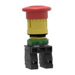 Schneider Automation - coupure d'arrêt d'urgence rouge déclenchement verrouillage Ø 22 2NC - XB5AS8444 – Image 2