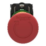 Schneider Automation - coupure d'arrêt d'urgence rouge déclenchement verrouillage Ø 22 2NC - XB5AS8444 – Image 3