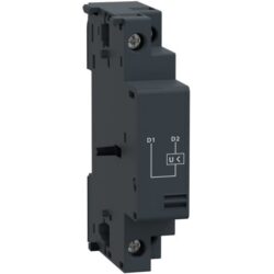 Déclencheur à minimum de tension V, configuration visible
