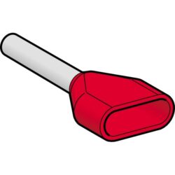 Schneider Automation - embout de câblage double surmoulé - format moyen - 1 mm² - rouge - AZ5DE010