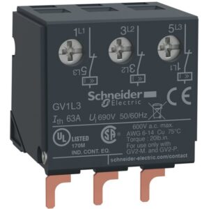 Schneider Automation - limiteur additif 63 A - pour disjoncteur moteur GV2 - à la partie supérieure - GV1L3