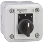Schneider Automation - poste de commande XAL-E - sélecteur 3 positions - I-O-II - blanc - 2 NO - XALE1333