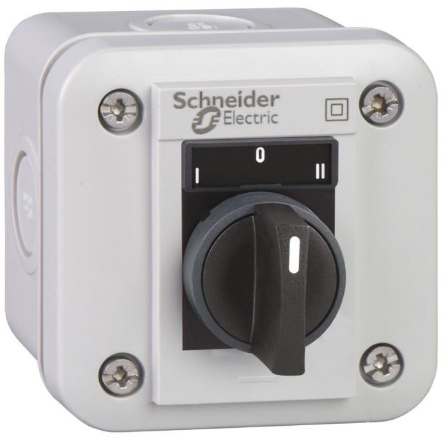 Schneider Automation - poste de commande XAL-E - sélecteur 3 positions - I-O-II - blanc - 2 NO - XALE1333 Schneider Automation - poste de commande XAL-E - sélecteur 3 positions - I-O-II - blanc - 2 NO - XALE1333