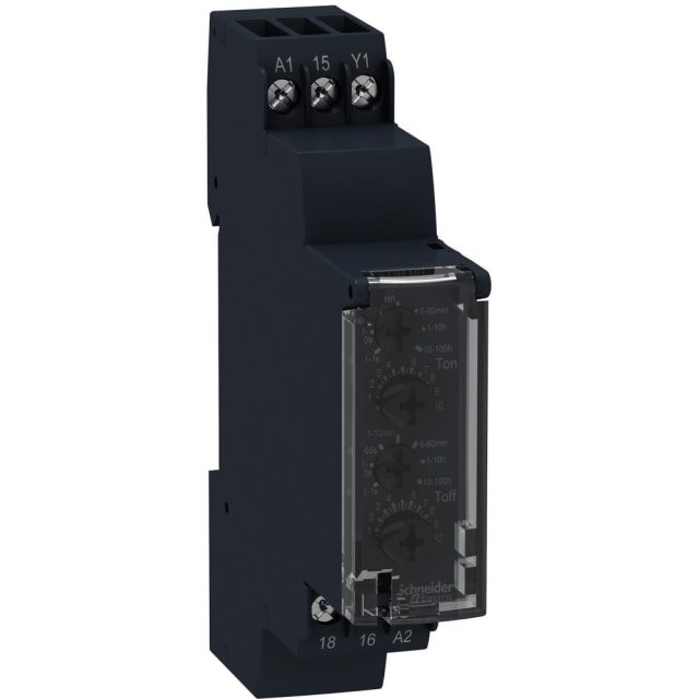 Schneider Automation - relai clignotant asymétrique - 1 s-100 h - 24-240 V CA - 1 OC - RE17RLMU Schneider Automation - relai clignotant asymétrique - 1 s-100 h - 24-240 V CA - 1 OC - RE17RLMU