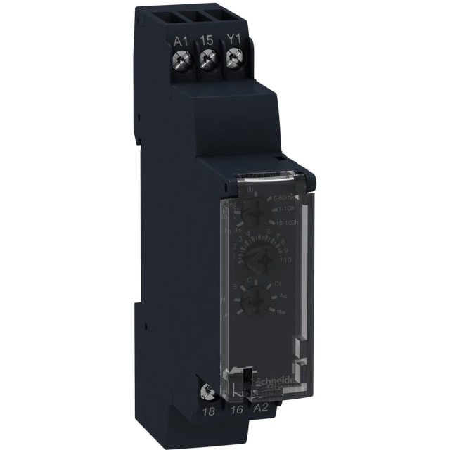 Schneider Automation - relai de temporisation 8 fonctions - 1 s-100 h - 24-240 V CA - 1 OC - RE17RMMU Schneider Automation - relai de temporisation 8 fonctions - 1 s-100 h - 24-240 V CA - 1 OC - RE17RMMU