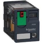 Schneider Automation - relais de puissance miniature - Zelio RXM - 2 CO - 230 V CA - LED - RXM2AB2P7
