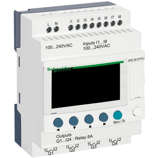 Schneider Automation - relais intelligent compact Zelio Logic - 12ES - 100..240VCA horloge - affichage - SR2B121FU Schneider Automation - relais intelligent compact Zelio Logic - 12ES - 100..240VCA horloge - affichage - SR2B121FU