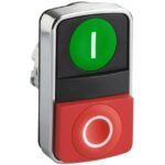 Schneider Automation - tête bouton-poussoir double touche - Ø 22 - vert + rouge - E - S - IP66