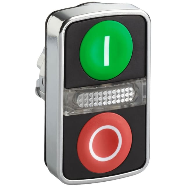 Schneider Automation - tête bouton-poussoir double touche - Ø 22 - vert + rouge - E - S - IP66 Schneider Automation - tête bouton-poussoir double touche - Ø 22 - vert + rouge - E - S - IP66