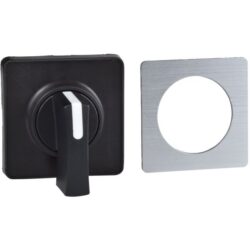 Schneider Automation - tête de manoeuvre 45 x 45 mm - métallisé - crosse noire - marquage à graver - KBC1H