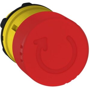 Schneider Automation - tête pour Arrêt d'urgence Ø 30 - tourner pour déverrouiller - Ø 22 - rouge - ZB5AS834