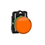 Schneider Automation - voyant rond Ø 22 - IP 65 - jaune - DEL intégrée - 240 V- bornes - XB5AVM5