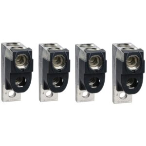 Schneider Distribution - 4 bornes (Al) 2 câbles 35-300mm² + séparateur de phases pour Compact NSX400-63 - LV432482