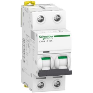 Schneider Distribution - Acti9 iC60N disjoncteur miniature 2P 16A 6kA - A9F79216