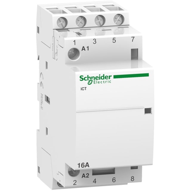 Schneider Distribution - Contacteur 16A-4P-230V-AUTO-4NO - A9C22814 Schneider Distribution - Contacteur 16A-4P-230V-AUTO-4NO - A9C22814