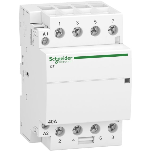 Schneider Distribution - Contacteur 40A-4P-230V-AUTO-4NO - A9C20844 Schneider Distribution - Contacteur 40A-4P-230V-AUTO-4NO - A9C20844