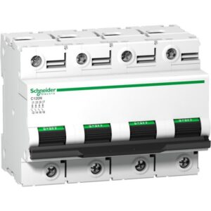 Schneider Distribution - Disjoncteur modulaire C120N 4P 100A courbe C 10kA - A9N18374