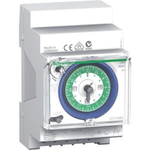 Schneider Distribution - Inrerrupteur horaire - 1 canal - 24 h - 200 h - avec reserve de marche - CCT15365