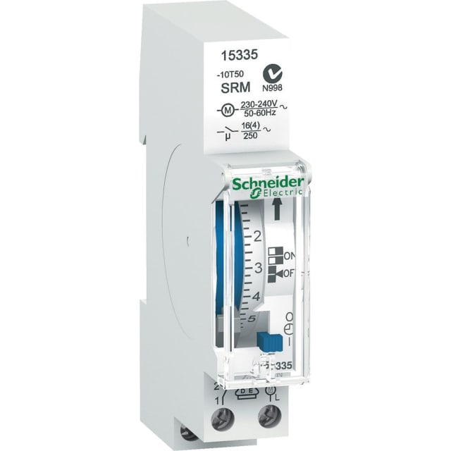 Schneider Distribution - Interrupteur horaire mécanique IH - 24 h - 1 canal - 15335 Schneider Distribution - Interrupteur horaire mécanique IH - 24 h - 1 canal - 15335