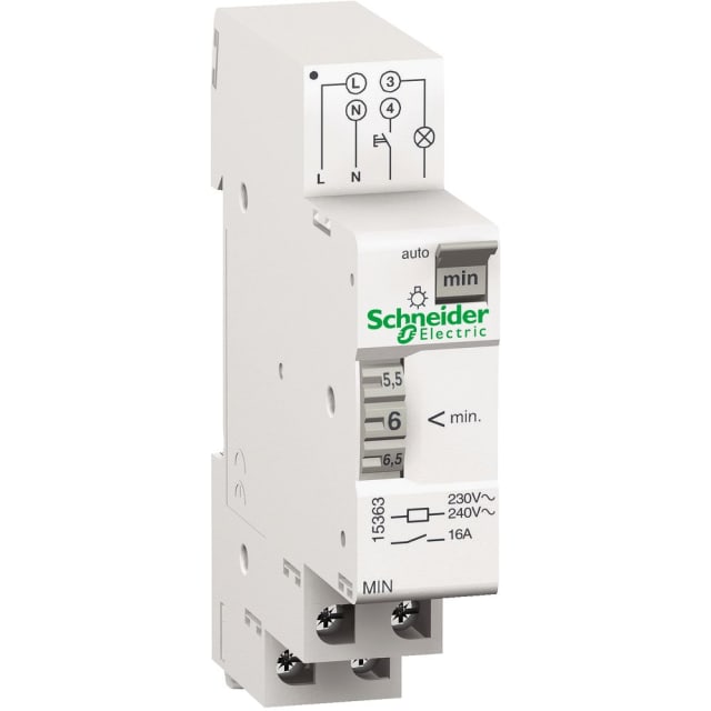 Schneider Distribution - Minuterie avec marche forcée MIN Multi 9 - 1..7 mn - contact NO - 15363 Schneider Distribution - Minuterie avec marche forcée MIN Multi 9 - 1..7 mn - contact NO - 15363