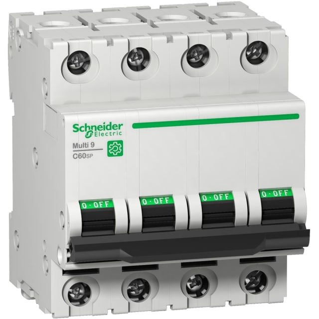 Schneider Distribution - Multi 9 - C60SP - disjoncteur - 4P - 32A - Courbe C - 480Y/277V - 10 kA - UL1077 - M9F22432 Schneider Distribution - Multi 9 - C60SP - disjoncteur - 4P - 32A - Courbe C - 480Y/277V - 10 kA - UL1077 - M9F22432