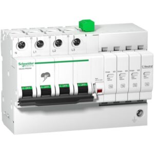 Schneider Distribution - Parafoudre modulaire iQuick PRD40r - 3 pôles + N - 264 V -avec report à distance - A9L16294