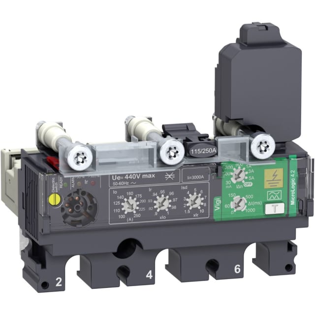 Schneider Distribution - Trip Unit 3P 250A MicroLogic Vigi 4.2 pour ComPacT NSX100/160/250 - C2534V250 Schneider Distribution - Trip Unit 3P 250A MicroLogic Vigi 4.2 pour ComPacT NSX100/160/250 - C2534V250