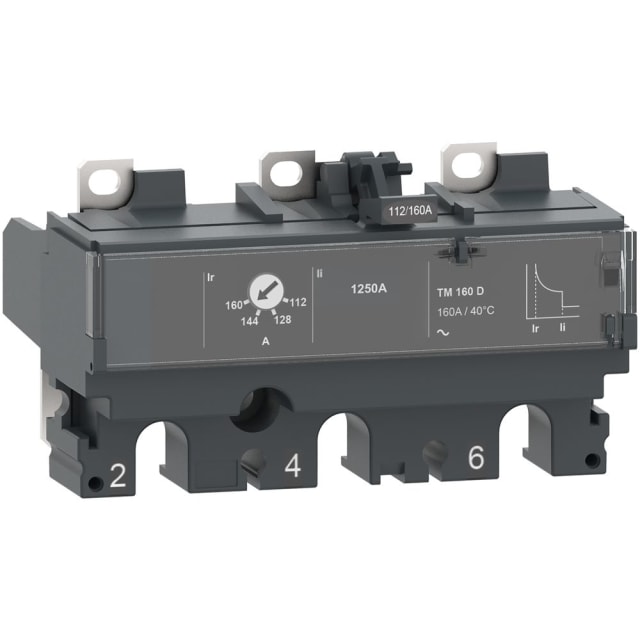 Déclencheur magnétothermique Schneider Distribution ComPacT NSX, new generation détail produit Détails visibles de Déclencheur magnétothermique 3P TM80D ComPacT NSX pour Accessoires pour disjoncteurs