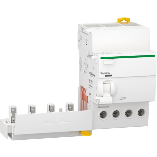 Schneider Distribution - Vigi iC60 - blocs additifs mis à la terre - 4P - 25 A - 300 mA - type A - A9Q24425 Schneider Distribution - Vigi iC60 - blocs additifs mis à la terre - 4P - 25 A - 300 mA - type A - A9Q24425