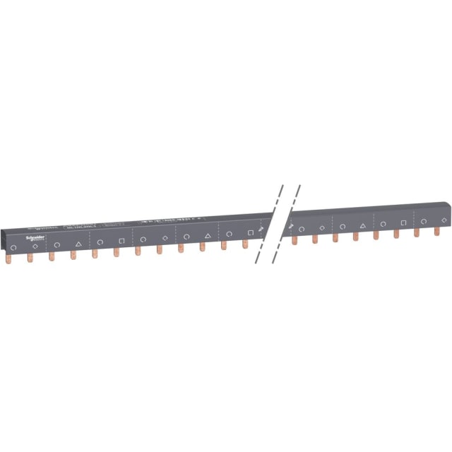 Schneider Distribution - barre omnibus en peigne - facile à couper - Acti 9 equilibrés 3P+N 57 modul 100A - A9XPH557 Schneider Distribution - barre omnibus en peigne - facile à couper - Acti 9 equilibrés 3P+N 57 modul 100A - A9XPH557