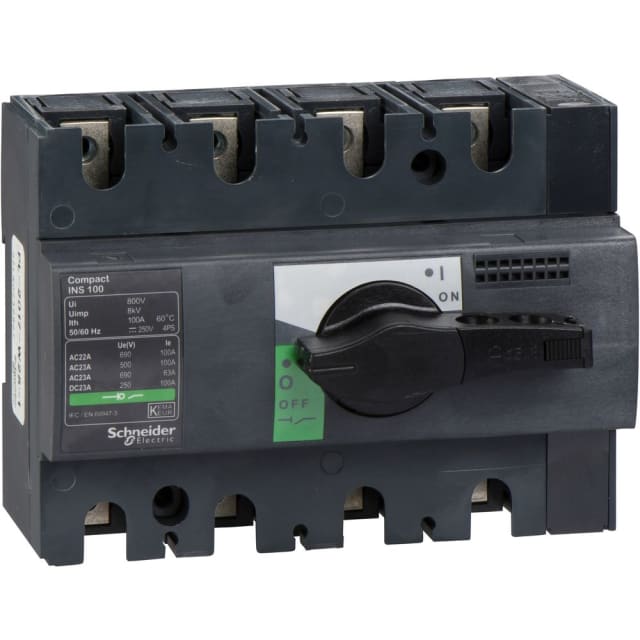 Schneider Distribution - interrupteur-sectionneur - Interpact INS100 - 4P - 100 A - 28909 Schneider Distribution - interrupteur-sectionneur - Interpact INS100 - 4P - 100 A - 28909