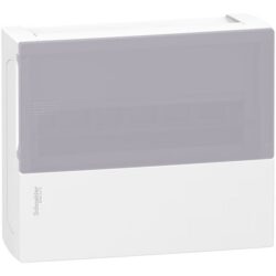 Schneider Distribution - mini boîtier en saillie Pragma - 1 x 12 modules - porte translucide - MIP11112T