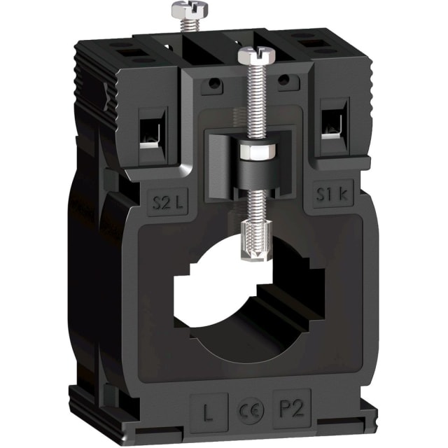 Schneider Distribution - transfo de courant tropicalisé rail DIN 400/5A câbles Ø 27 - barres 10x32 15x25 - METSECT5MA040 Schneider Distribution - transfo de courant tropicalisé rail DIN 400/5A câbles Ø 27 - barres 10x32 15x25 - METSECT5MA040