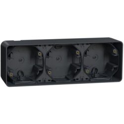 Schneider Residential - Mureva Styl - Boîte 3 postes horizontale - saillie - IP55 - IK08 - gris - MUR37713