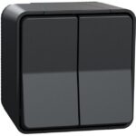 Schneider Residential - Mureva Styl - Double va et vient - saillie - IP55 - IK08 - connexion auto - gris - MUR35022