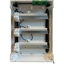 Coffret précâblé électrique 3 rangées, configuration visible