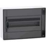 Schneider Residential - PrismaSeT XS - coffret en saillie - 1 rangée - 18M - porte transparente - blanc - LVSXM118