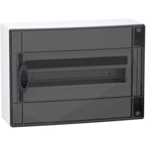 Schneider Residential - PrismaSeT XS - coffret en saillie - 1 rangée - 18M - porte transparente - blanc - LVSXM118